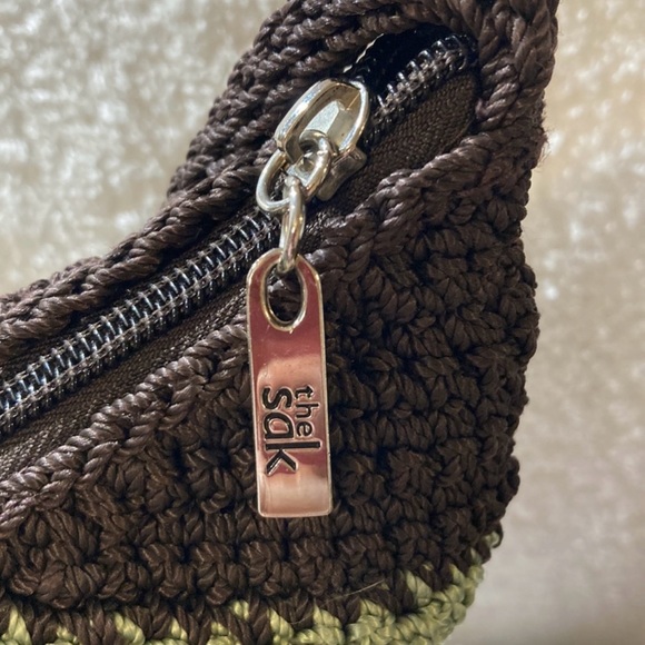 The Sak | Women’s Multi Colored Striped Crochet Knit Hobo Shoulder Handbag Bags - Picture 3 of 6